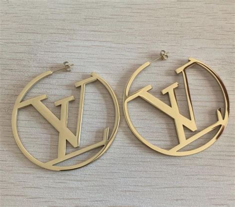 lv earrings replica|louis vuitton hoop earrings poshmark.